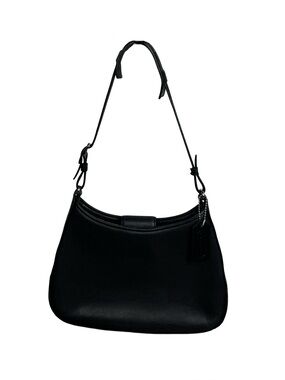 Coach Black Leather Shoulder Bag Small  Trendy minimalist structured